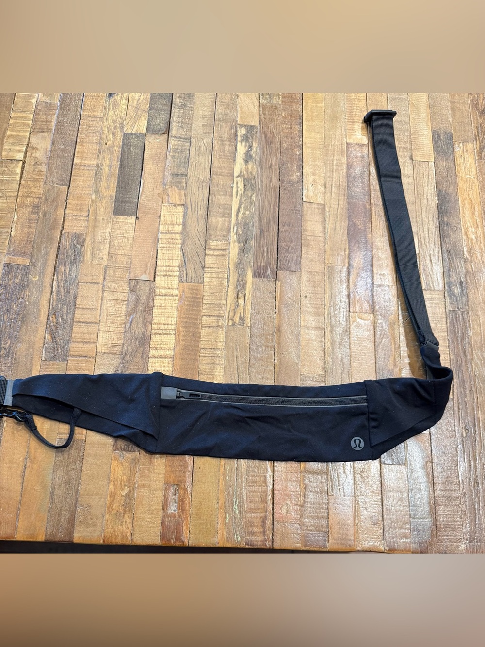 Lululemon Black Running Belt Waist Pack L/XL Adjustable Zip